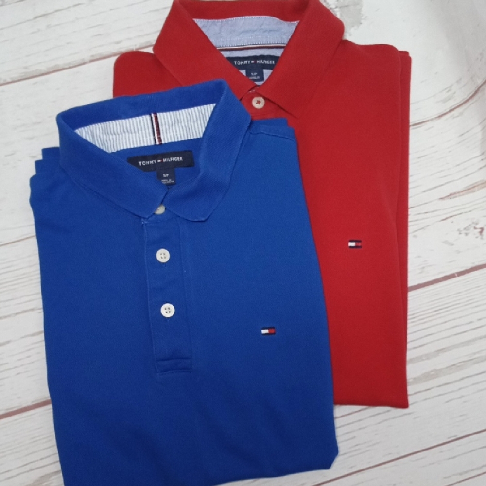 Bundle! Tommy Hilfiger Slim Fit Stretch Polos sz S